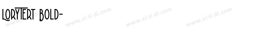 LoryTert Bold字体转换
